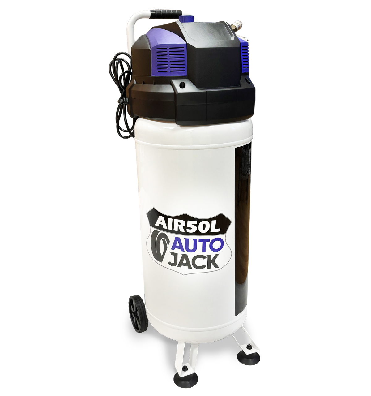 Autojack Portable 50 Litre Air Compressor Oil Free Vertical Tank 230V