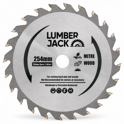 Lumberjack 254mm 24 Tooth Circular Saw Blade 30mm bore