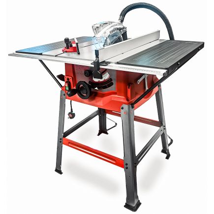 Lumberjack Powerful 1800W Table Saw 254mm with Side Extensions & 10