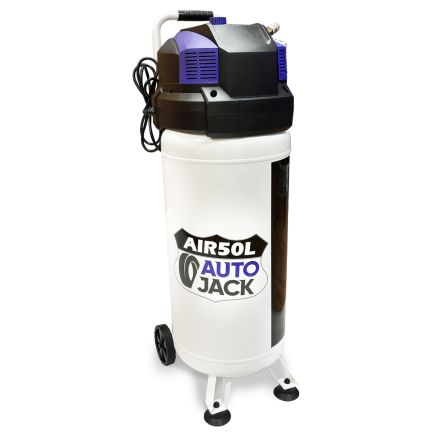 Autojack Portable 50 Litre Air Compressor Oil Free Vertical Tank 230V