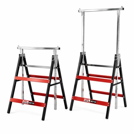 Lumberjack 2 x Lumberjack Folding Work Horse Trestle Saw Adjustable Height Stand 150kg Each