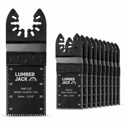 Lumberjack Multi Tool Blades 10 x Fine Cut 34mm for Bosch Makita Fein