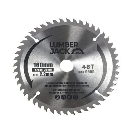 Lumberjack 160mm 48T Trade Circular Saw Blades 20mm Bore