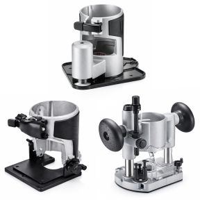 Lumberjack Router Base Kit Plunge, Tilt & Offset Bases for 1/4 Inch Trim Routers