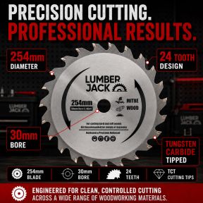 Lumberjack 254mm 24 Tooth Circular Saw Blade 30mm bore