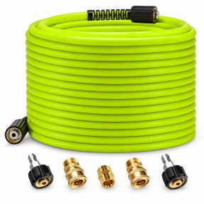 Autojack High Pressure Washer Hose 65FT 20M 2150 PSI Power Wash Replacement with M22 14mm Coupler & Adapters