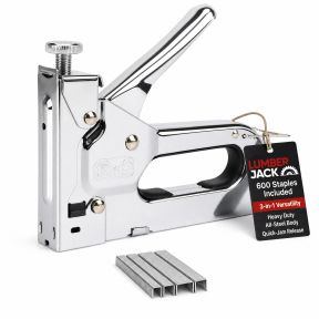 Lumberjack 3 in 1 Heavy Duty Staple Nail Gun Stapling & Nailing Tacker