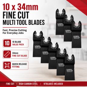 Lumberjack Multi Tool Blades 10 x Fine Cut 34mm for Bosch Makita Fein