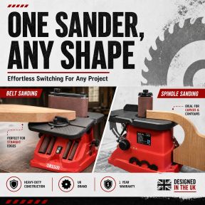 Lumberjack 2-IN-1 Oscillating Belt & Bobbin Spindle Sander 450W