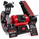 Lumberjack 150mm Bench Grinder with 50mm Belt Sander & LED Work Light