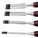 Lumberjack 4 Piece Chisel Set Bevel Edge With Strike Through Cap