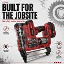 Lumberjack Cordless 20V XPSERIES Nail & Staple Gun Kit Fast Charger and 2Ah Battery with Case