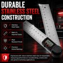 Lumberjack Digital LCD Angle Finder Stainless Steel Rule Trend 200mm Ruler 360 Degree Gauge