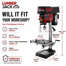 Lumberjack 16mm Bench Top Drill Press Digital Variable Speed Electric Pillar Drills