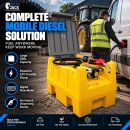 Autojack 220L Portable Diesel Fuel Tank with 12V Pump, Digital Flow Meter, 4m Hose & Dispensing Nozzle