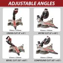Lumberjack PRO SERIES 12 Inch Double Bevel Mitre Saw with LED Shadow Light