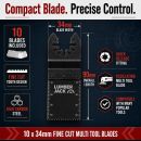 Lumberjack Multi Tool Blades 10 x Fine Cut 34mm for Bosch Makita Fein