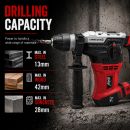 Lumberjack SDS Rotary Hammer Drill 1050W with Drill Bits and Chisel Included
