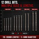 Lumberjack 17 Piece SDS Plus Drill Bit & Chisel Set in Metal Storage Case