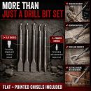 Lumberjack 17 Piece SDS Plus Drill Bit & Chisel Set in Metal Storage Case