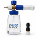 Autojack Detailing Snow Foam Cannon Lance 1 L Compatible with Karcher K2 to K7 Pressure Washers Brass Nozzle, Leak Proof Bottle & Adjustable Spray