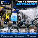 Autojack Detailing Snow Foam Cannon Lance 1 L Compatible with Karcher K2 to K7 Pressure Washers Brass Nozzle, Leak Proof Bottle & Adjustable Spray