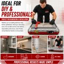 Lumberjack Portable Wet Tile Cutter 500W Bench Top Cutting Saw with Hidden Water Reservoir 45° Bevel Cutting for Tiles and Stones