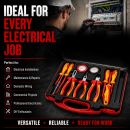 Lumberjack 11PCS VDE Insulated Electricians Tool Set, Includes Pliers Screwdrivers Wire Stripper Electrical Tester & Tapes