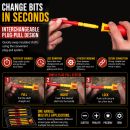 Lumberjack 13 Piece VDE Insulated Electrician Screwdriver Set, 1000V Rated Magnetic Tips Chrome Vanadium Steel, Includes Voltage Tester & Carry Case
