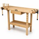 Lumberjack Heavy Duty Solid Wooden Woodworking Work Bench Drawer 2 Vice