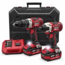Lumberjack Cordless 20V XPSERIES Twin Kit Hammer Drill & Impact Driver Drill 4A Batteries