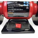 Lumberjack 6 Inch Bench Grinder 150mm, 250W Motor, Coarse & Fine Whitestone Wheels, Tool Rests & Eye Shields