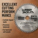 Lumberjack 160mm 60T Trade Circular Saw Blades 20mm Bore