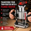 Lumberjack Router Base Kit Plunge, Tilt & Offset Bases for 1/4 Inch Trim Routers